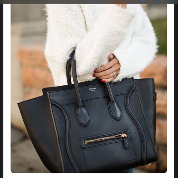 Celine Mini Luggage Handbag in Drummed Calfskin - Picture 2 of 8